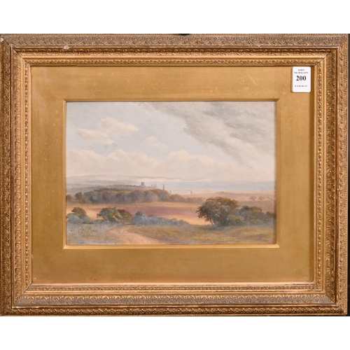 200 - Circle of Henry Maidment, 'Brighton East Cliff from the West', oil on board, bears title on label ve... 