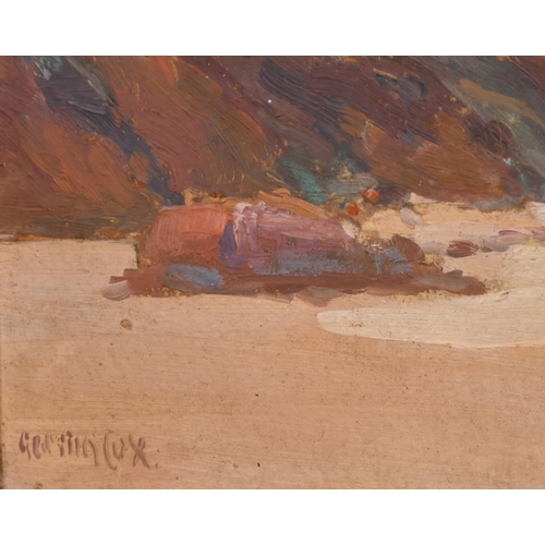 203 - Garstin Cox, a pair of scenes of Cornish Coves, probably Kynance, oil on board, signed, each 10