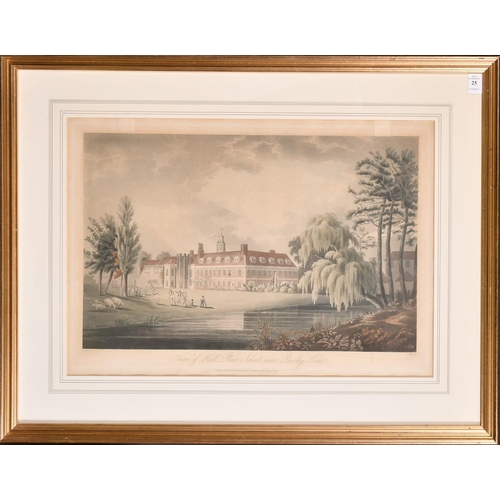 25 - Samuel Alken after W. Noble, 'View of Hall Place School near Bexley Kent', (Cricketing Scene), hand ... 