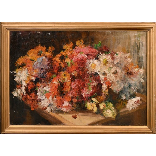 273 - Geroge Mosson (1851-1933), a colourful still life of mixed flowers, oil on canvas, signed and dated,... 