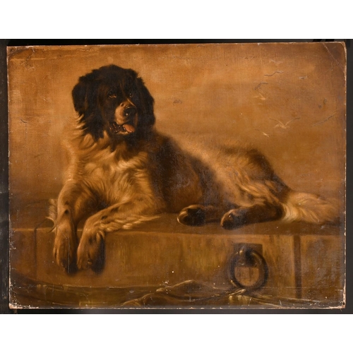 279 - After Landseer, 'A Distinguished Member of the Humane Society', oil on canvas laid down, 27