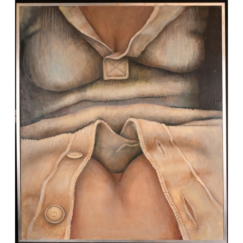 297 - ARCHER (20TH CENTURY) BRITISH - The Double Sided Breasts. Oil On Canvas. 60