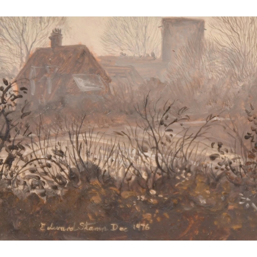 314 - Edward Stamp, 'Frosty Morning', oil on board, signed and dated, Dec 1976, 5