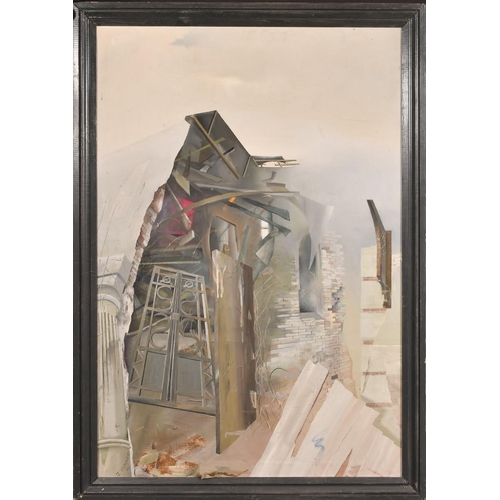 340 - Judy Parker, Circa 1984, 'Ruin', oil on canvas, signed, 35.5