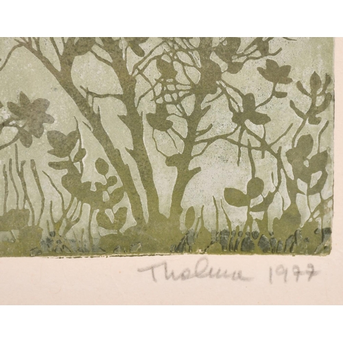 37 - Thelma Sanders, A Kenyan landscape view, lithograph, signed in pencil and numbers 2/13, 16.5