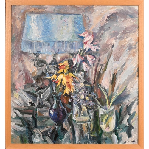 385 - Lyubov Volova (b. 1949), Still life with orchid, oil on canvas, signed, 38.5