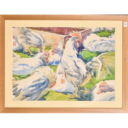 388 - Anna Cherednichenko (1917-2003), a watercolour study of chickens, pencil and watercolour, signed, 18... 