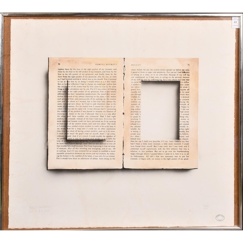 41 - Michael Hasted (b. 1946), 'Pages I (Samuel Beckett), lithograph, signed and inscribed in pencil and ... 