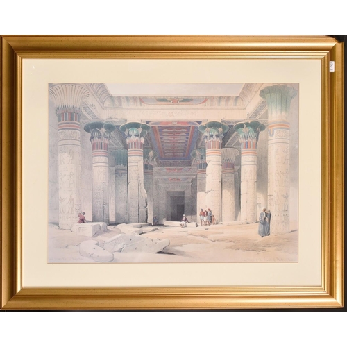 42 - After David Roberts, a photolithograph of The Grand Portico of the Temple of Philae, Nubia, 19.75