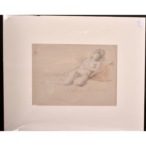 427 - George Weissbort (1928-2013), a collection of three studies of female nudes, pencil and conte, each ... 