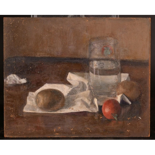 517 - George Weissbort (1928-2013), a group of four unframed oil studies of still life subjects, each arou... 