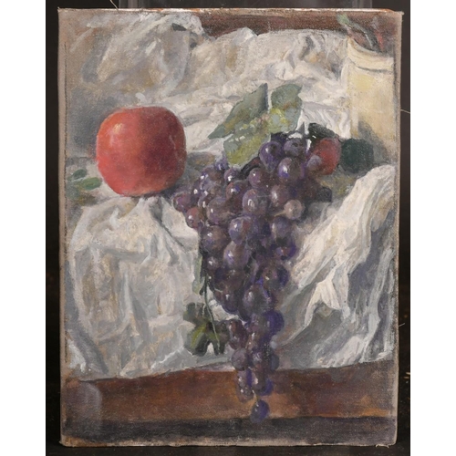 518 - George Weissbort (1928-2013), a group of four unframed oil studies of still life subjects, each arou... 