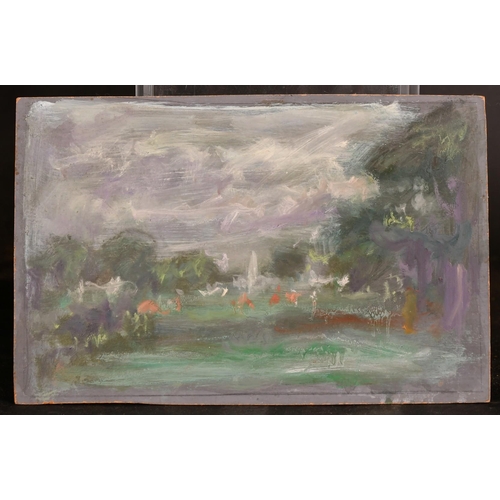 520 - George Weissbort (1928-2013), a collection of five unframed oil studies, mostly landscape, median si... 