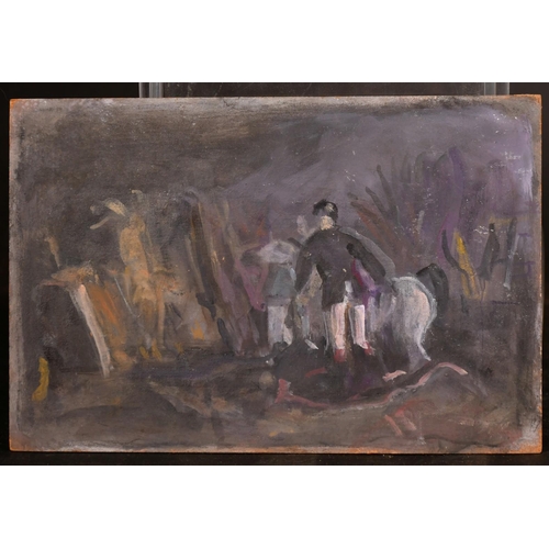 520 - George Weissbort (1928-2013), a collection of five unframed oil studies, mostly landscape, median si... 