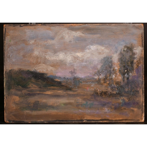 520 - George Weissbort (1928-2013), a collection of five unframed oil studies, mostly landscape, median si... 