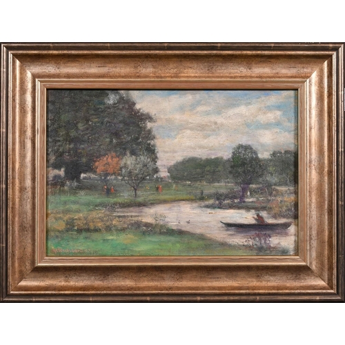 522 - George Weissbort (1928-2013), two framed landscape views, oil on board, each 9.5