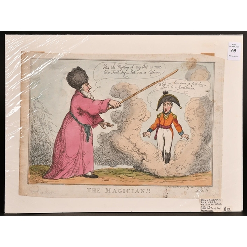 65 - Thomas Rowlandson (1756-1827), 'The Magician !!', hand coloured engraving, plate size 9.5