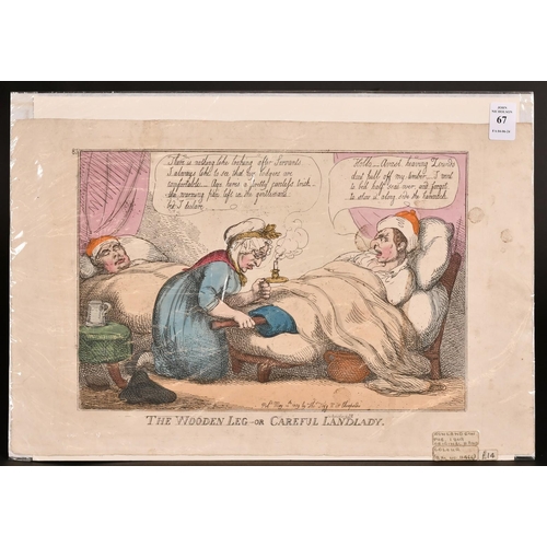 67 - Thomas Rowlandson (1756-1827), 'The Wooden Leg, or Careful Landlady', hand coloured engraving, plate... 