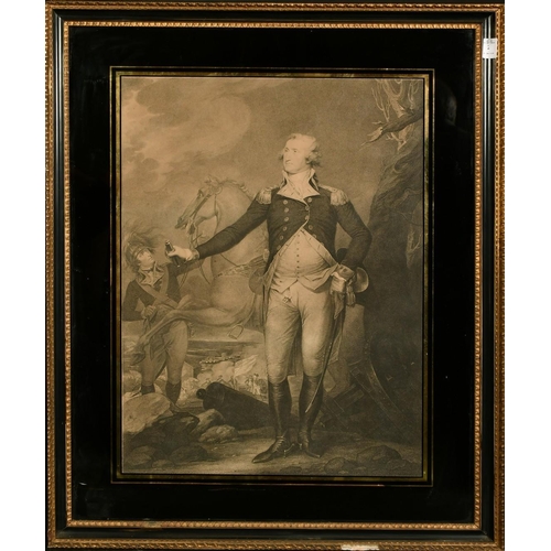 78 - Thomas Cheesman after John Trumbull, 'General George Washington at Trenton', stipple engraving, verr... 