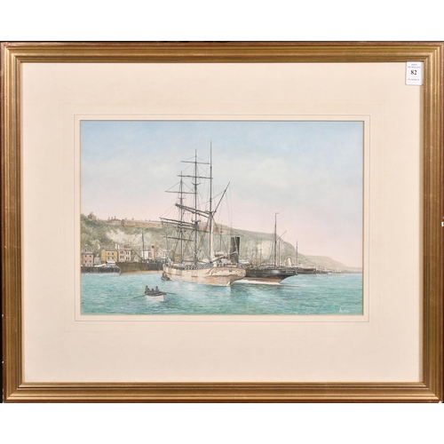 82 - H. J. Lackner, Circa 1981, 'Dover Harbour, Circa 1900', gouache, signed with monogram and dated 1981... 