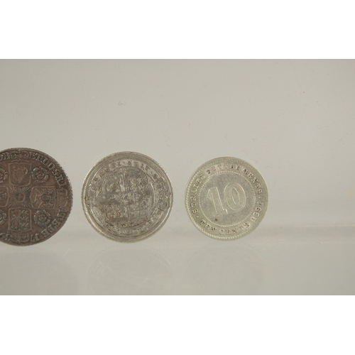 43 - A VICTORIA SIXPENCE 1893, UNC, A GEORGE III SIXPENCE, 1817, A GEORGE III SIXPENCE, 1820 A GEORGE II ... 