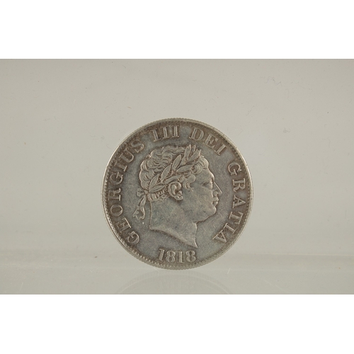 45 - A GEORGE III 1818 HALF CROWN.