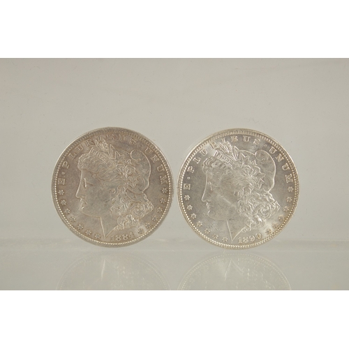 47 - USA MORGAN DOLLARS 1884 & 1892. uncirculated  (2).