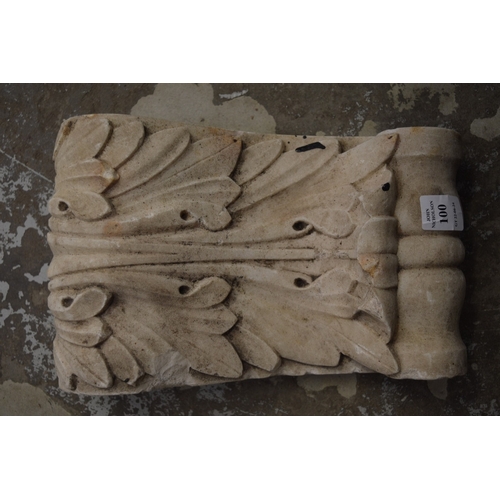 100 - A reconstituted stone corbel.