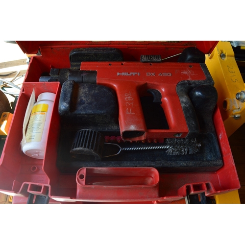 169 - Two Hilti nail guns together with a Paslode nail gun.