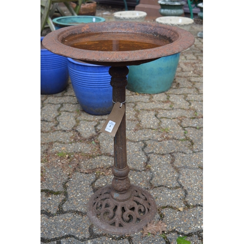 4 - A small cast iron bird bath.