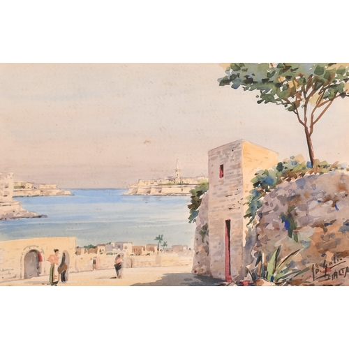 154 - Joseph Galea, Malta, Circa 1954, 'Sliema Harbour', watercolour, signed, 7