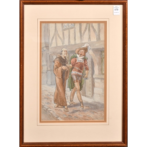 173 - Josepf Morewood Staniforth (1863-1921), 'A Good Story Wasted', watercolour, signed, 12.5