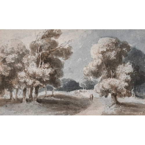 3 - George Jones (1785-1869) - Watercolour - Windsor Great Park, circa 1812, tree-lined path through the... 