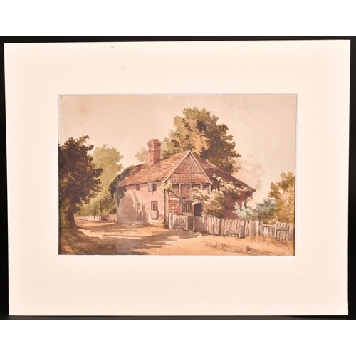 34 - 19th Century English School - Watercolour - Rural scene with white painted Italian house, 8ins x 12i... 