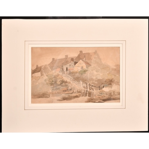 34 - 19th Century English School - Watercolour - Rural scene with white painted Italian house, 8ins x 12i... 