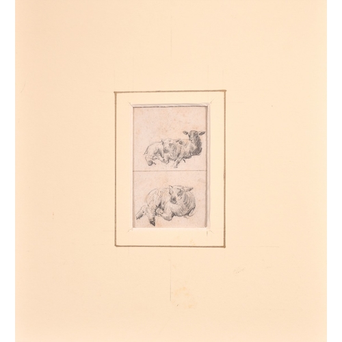 52 - Peter de Wint (1784-1849) - Pencil and watercolour - Cattle studies, 13.5ins x 9.5ins, Attributed to... 