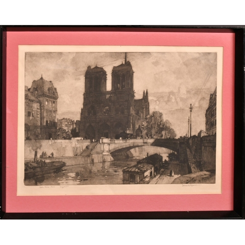 67 - Leonard Russel Squirell (1893-1979), 'Notre Dame, Paris', mezzotint, signed and inscribed in pencil,... 