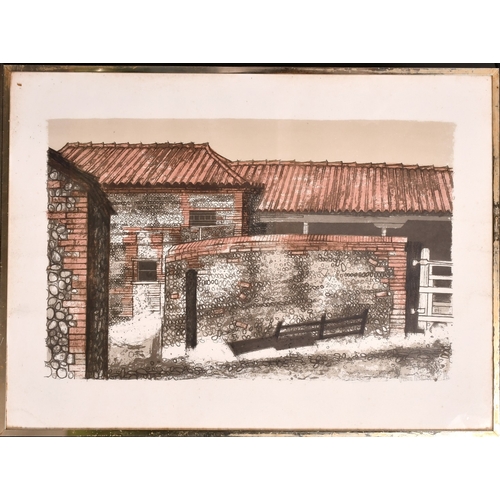 68 - Valerie Thornton, 'Norfolk Farm', lithograph, signed in pencil and numbered 36/240, image size 16