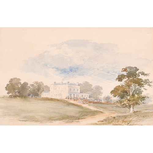 9 - James Duffield Harding (circa 1797/8-1863) - watercolour - view of a mansion in picturesque landscap... 
