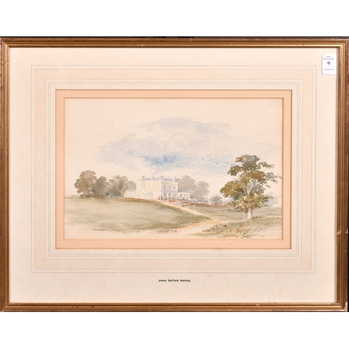 9 - James Duffield Harding (circa 1797/8-1863) - watercolour - view of a mansion in picturesque landscap... 