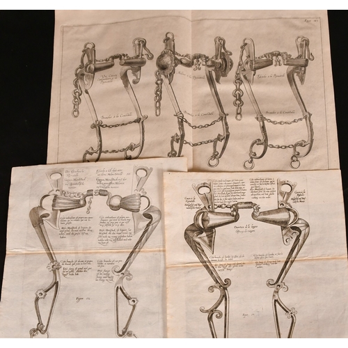 93 - 17th Century French School, 'L'Instruction du Roy. En L'Exercice de Monter a Cheval', engravings, al... 
