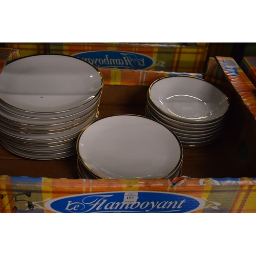 157 - Quantity of Thomas of Germany gilt rimmed dinnerware.