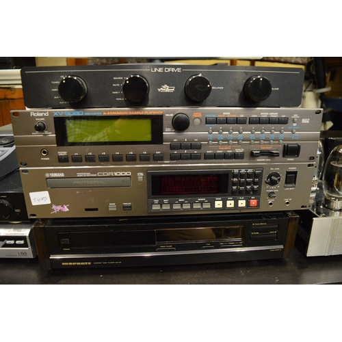 213 - Hi-fi equipment to include a Yamaha CDR1000, a Roland XV5080 expansion/sample playback and other ite... 