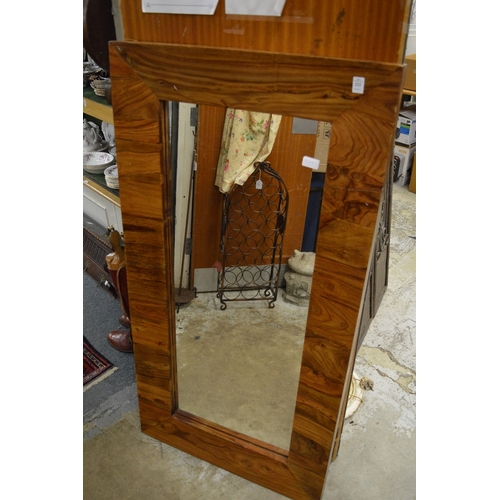 222 - Large hardwood framed mirror.