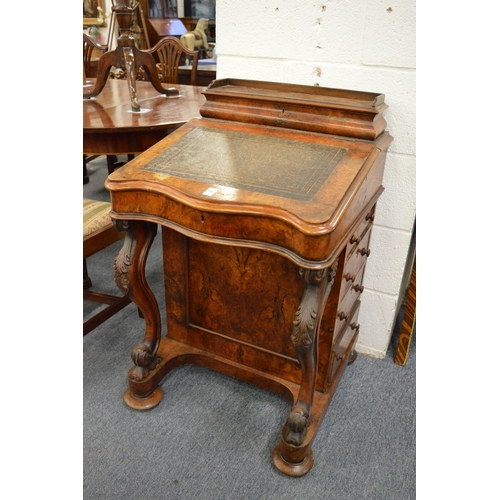 294 - Victorian walnut Davenport.