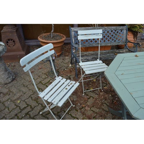 3 - Four folding garden chairs.