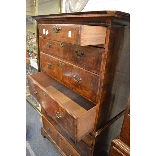 370 - A good 18th century walnut chest on chest.