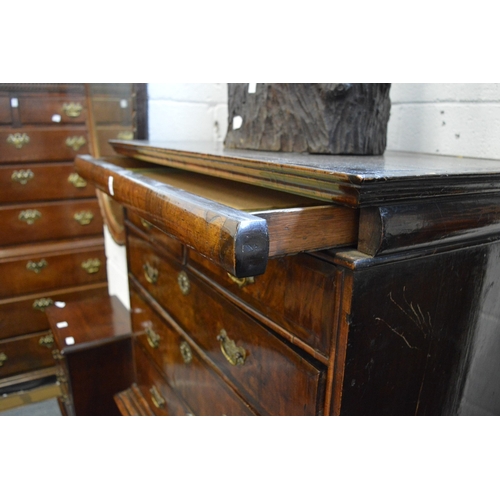 374 - A good 18th century walnut chest on stand.