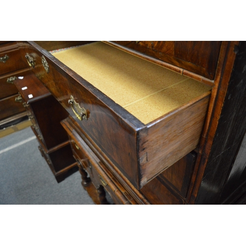 374 - A good 18th century walnut chest on stand.