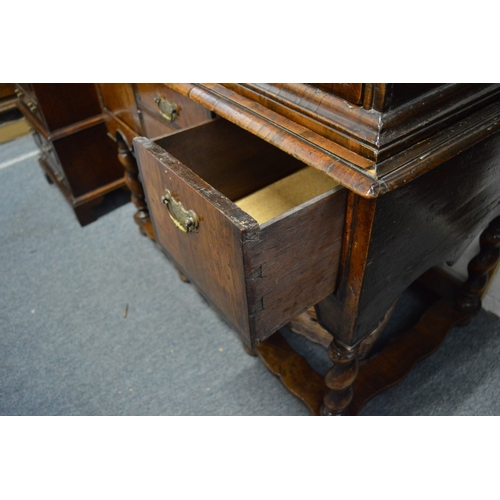 374 - A good 18th century walnut chest on stand.